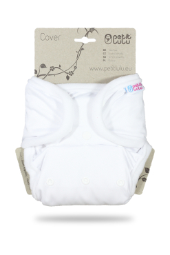 Petit Lulu onesize cover - white - trykknapper Petit Lulu onesize cover - white - trykknapper