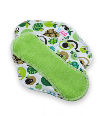 Petit Lulu stofbind - trussebind med velour - apples (green)