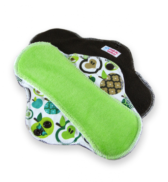 Petit Lulu stofbind - standard med velour - apples green