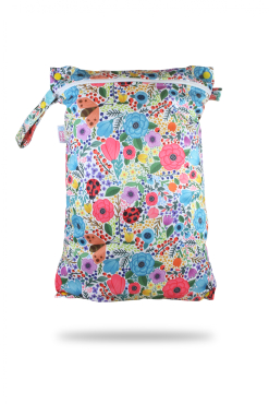 Petit Lulu wetbag med lynlås og strop - blooming garden
