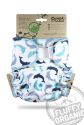 Petit Lulu - maxi night fluffy organic - velcro - little dolphins
