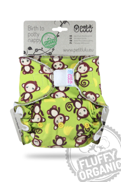 Petit Lulu - formsyet fluffy ONESIZE - velcro - monkey business