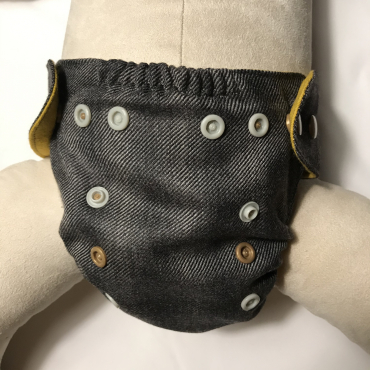 Puppi merino uld cover - mini onesize - trykknapper - falcon