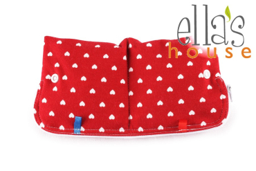Ella's House wetbag til bind - red heart