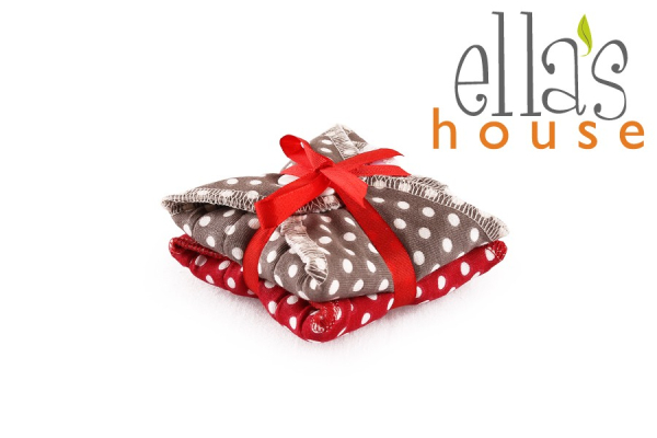  Ella's House dagsbind - økologisk bomuldsjersey - midi dots - 2 stk