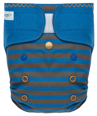 Puppi merino uld cover - onesize SIO - velcro - mythical galleon