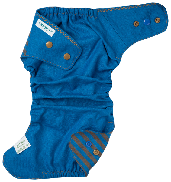 Puppi merino uld cover - onesize - trykknapper - mythical galleon