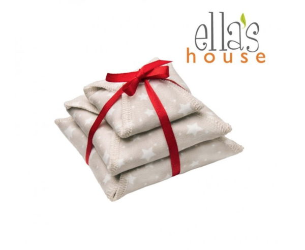 Ella's House stofbind - økologisk bomuldsjersey - prøvepakke - stars beige