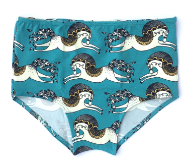 Colorio Organics - high waist trusser - blue horses