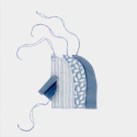 Imse Vimse økologisk stof - tamponer mini - denim 8 pk
