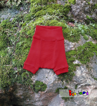 ManyMonths wool shorties - Small - raspberry red - 2-6 mdr
