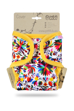 Petit Lulu onesize prefold cover - trykknapper - folklore
