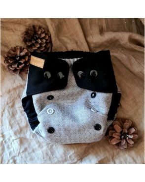 ID: 2109203, Puppi merino uld cover - mini onesize - trykknapper - nightfall
