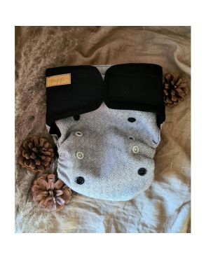 Puppi merino uld cover - onesize PLUS - velcro - nightfall
