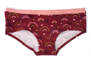 Colorio Organics - boxer underbuks - bordeau rainbow
