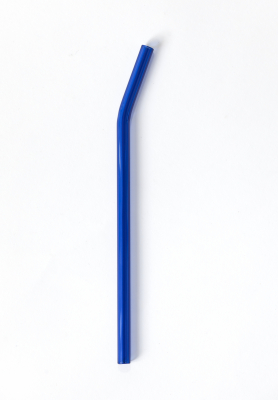 Concept Zero - glassugerør med knæk - 1 stk - mørkeblå 