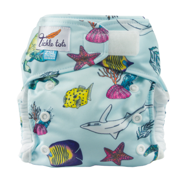 Tickle tots - AIO med lomme - onesize - ocean
