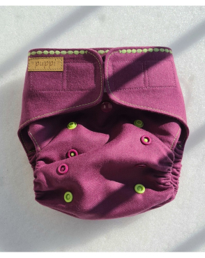 Puppi merino uld cover - onesize - velcro - forest flower
