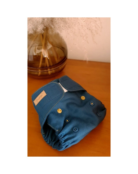 Puppi merino uld cover - onesize - velcro - royal blue
