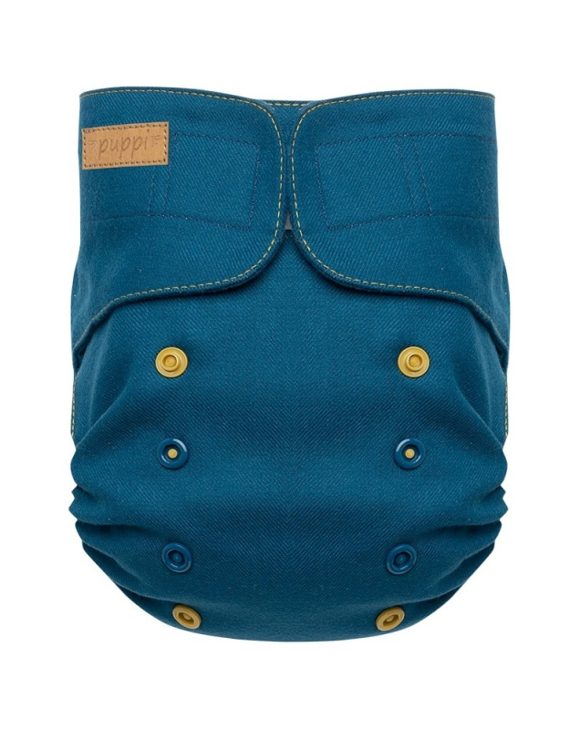 Puppi merino uld cover - onesize velcro - royal blue - Køb hos Ko og Ko