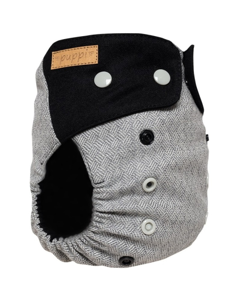 Puppi merino uld cover - onesize - trykknapper - nightfall
