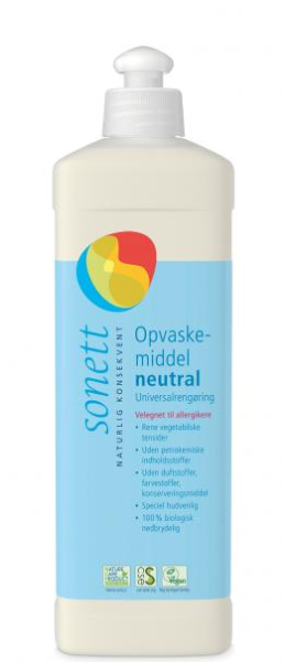 Sonett opvaskesmiddel uden duft - 0,5 L
