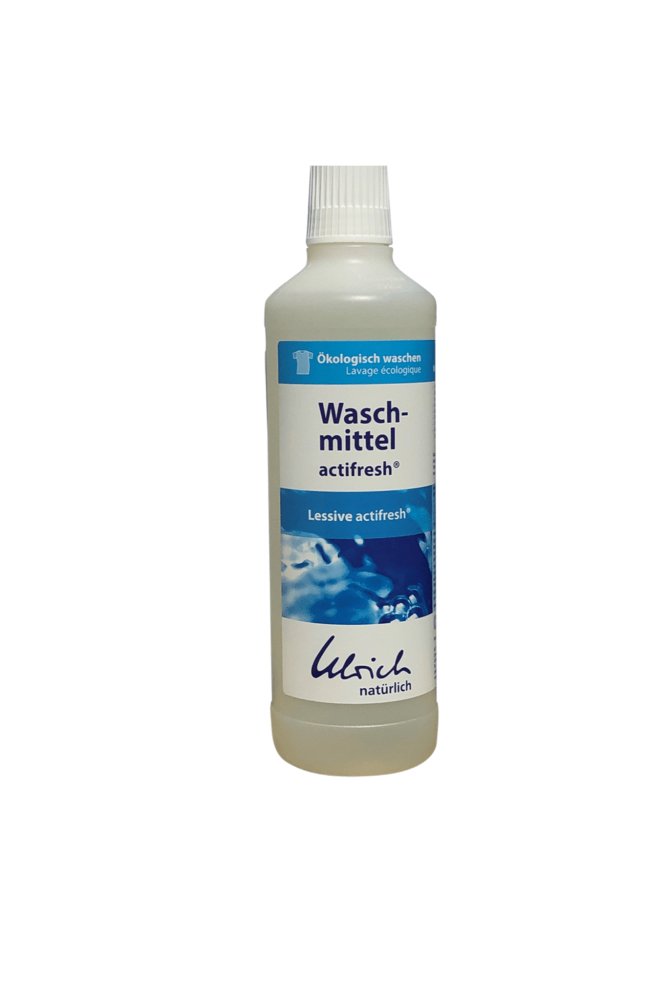 Se Ulrich Natürlich vaskemiddel med lugtabsorber (actifresh) til sports- og arbejdsstøj - 500 ml - økologisk hos Ko og Ko