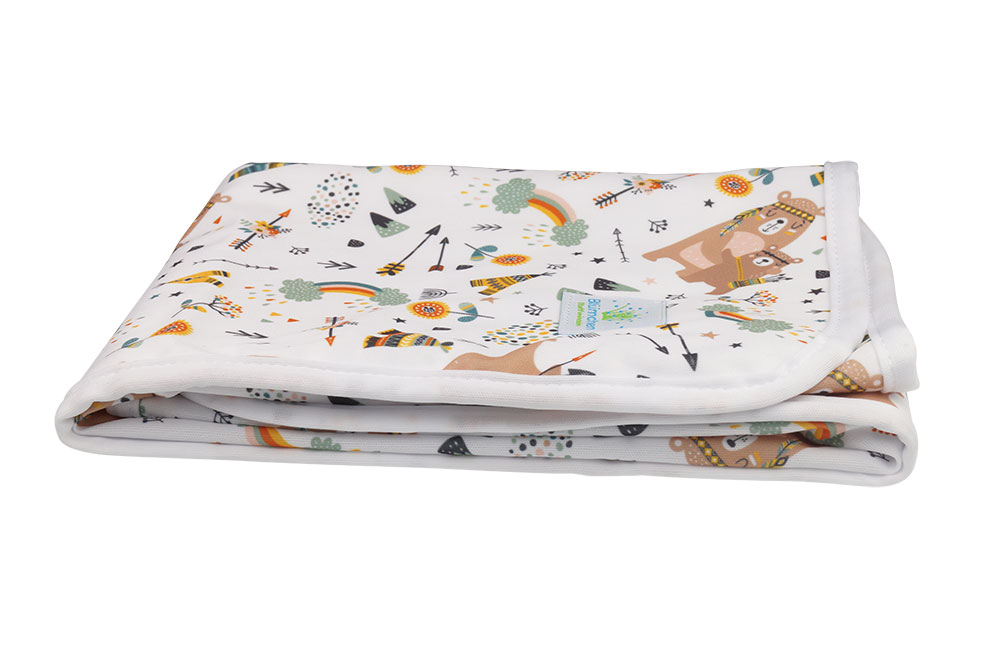 Blümchen Vandtæt Pusleunderlag Med Bambus 48x70cm Mama Bear