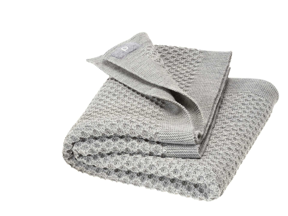 Billede af Disana babytæppe økologisk uld i honeycomb strik - grå