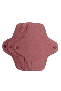 Økologisk bomulds trussebind - dusty rose - 3 pk
