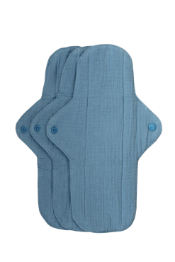 Økologisk bomulds natbind - ocean blue - 3 pk
