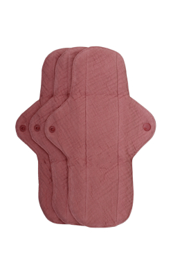 Økologisk bomulds natbind - dusty rose - 3 pk
Økologisk bomulds natbind - dusty rose - 3 pk