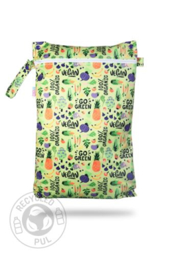 Petit Lulu wetbag med lynlås og strop - go green
