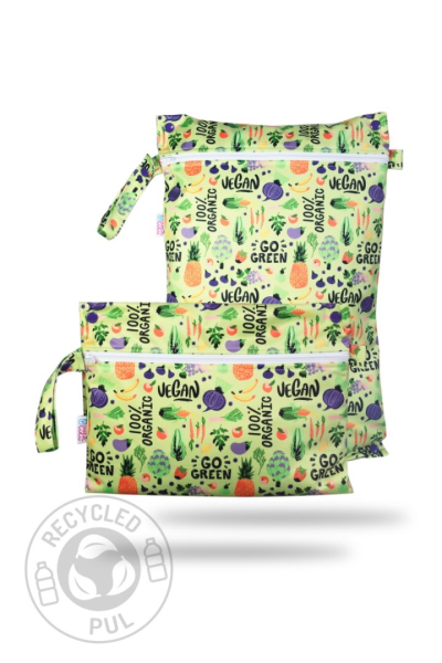 Petit Lulu wetbag med lynlås og strop - go green
