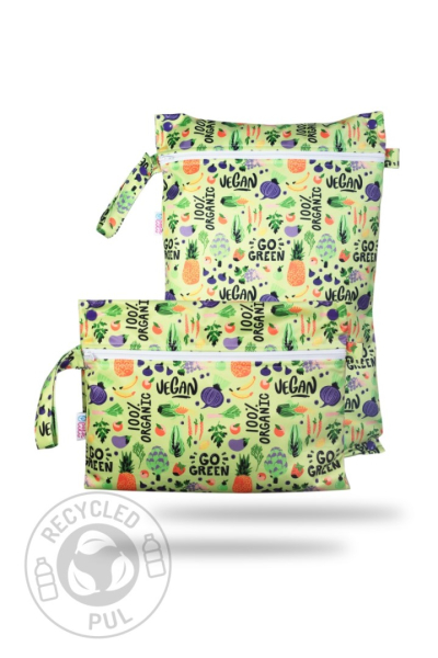 Petit Lulu wetbag med lynlås og strop - go green
