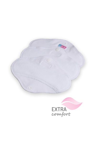 Petit Lulu - trussebind med velour SLIM - white
