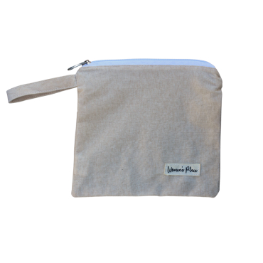 Wetbag til bind med stof yderst -beige
