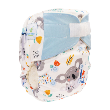 Blümchen onesize AIO lommeble med øko bomuld - velcro - koala love
