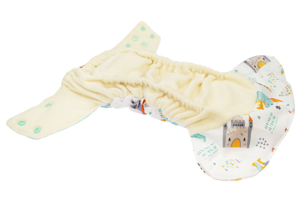 Blümchen onesize AIO lommeble med bambus - velcro - sleepy lion
