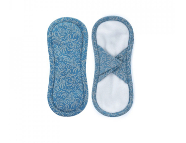 Bamboolik økologisk stofbind - trussebind med velcro - light blue
