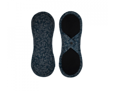 Bamboolik økologisk stofbind - normal med knap - dark blue
