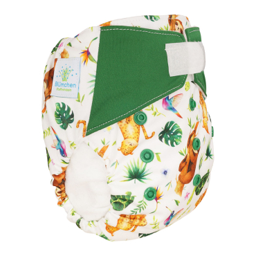 Blümchen onesize AIO lommeble med bambus - velcro - sloth
