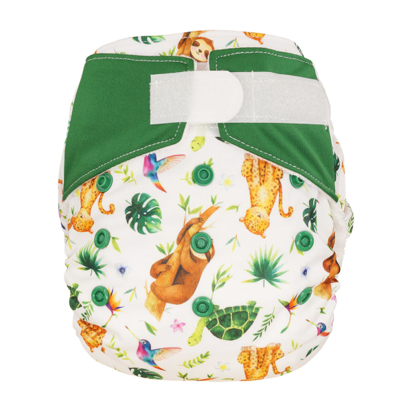 Blümchen onesize AIO lommeble med bambus - velcro - sloth
