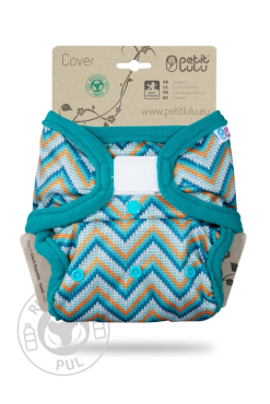 Petit Lulu onesize cover - velcro - knitted chevron
