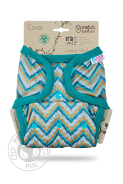 Petit Lulu onesize cover - trykknapper - knitted chevron
