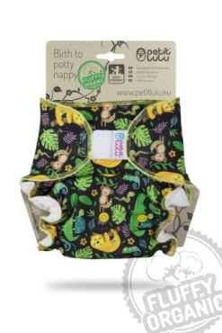 Petit Lulu - MAXI fluffy organic - velcro - rainforest night
