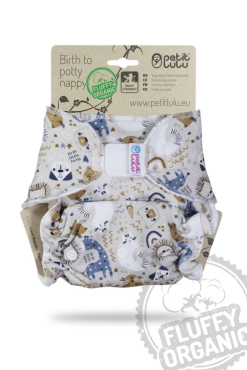 Petit Lulu - MAXI fluffy organic - velcro - siesta in the zoo
