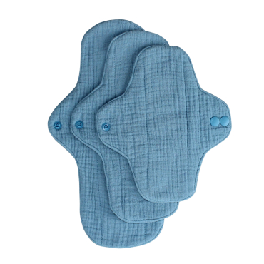 Økologisk stofbinds startpakke fra Women's place - ocean blue - 3 stk