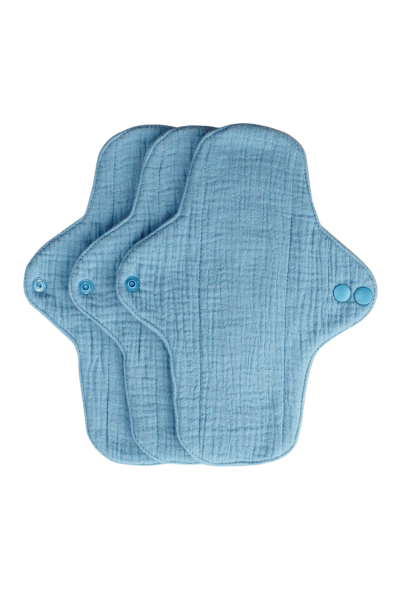 Økologisk stofbinds startpakke fra Women's place - ocean blue - 3 stk