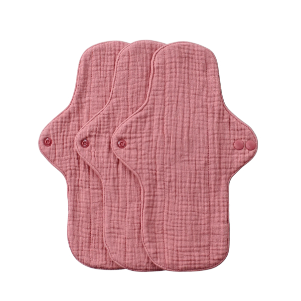 Økologisk stofbinds startpakke fra Women's place - dusty rose - 3 stk